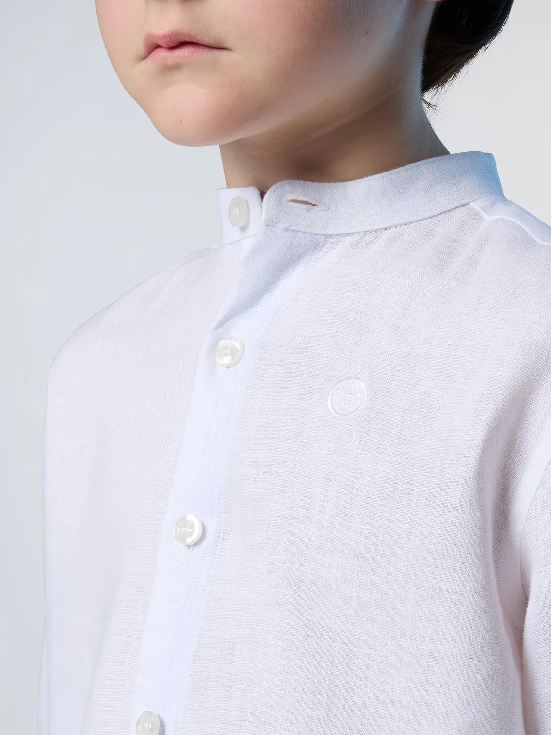 North Sails chemise enfant col mandarin lin européen