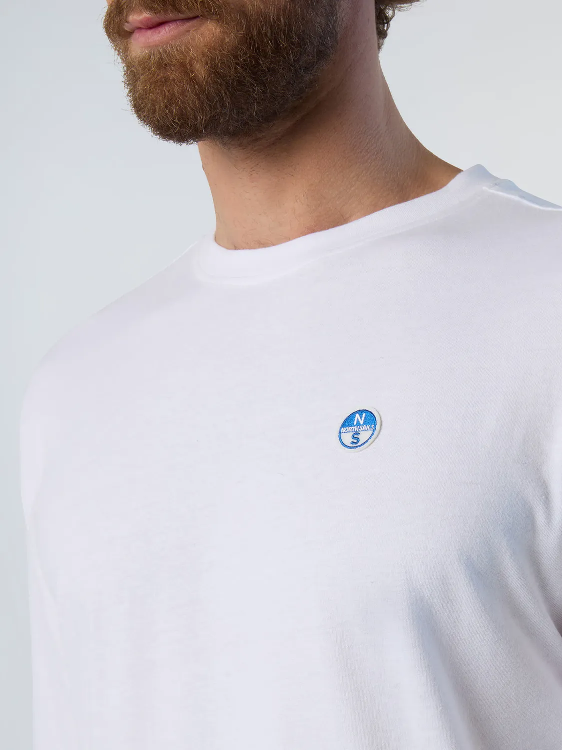 North Sails t-shirt manches longues patch logo coton bio