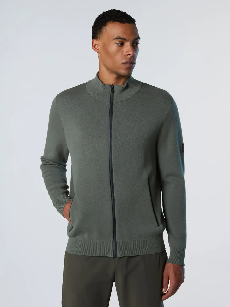 North Sails pull zippé bonded viscose coton