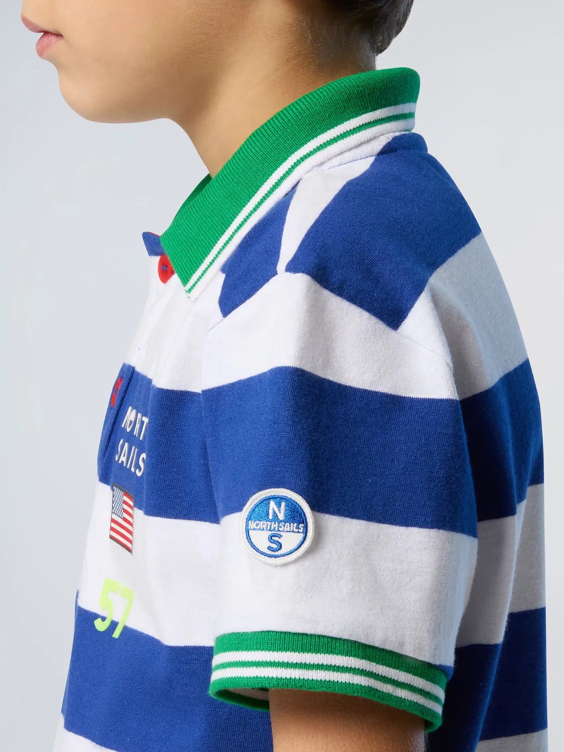 North Sails polo jersey rayé enfant coton bio