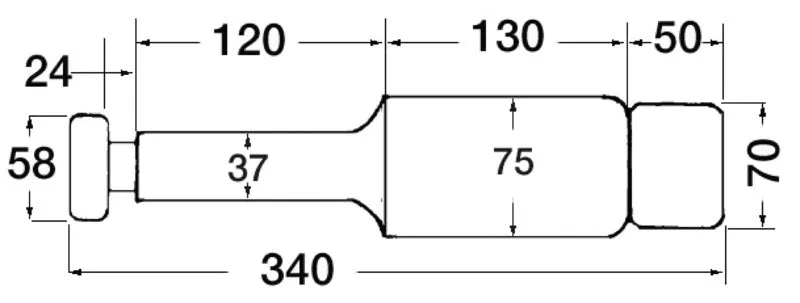 Osculati vérin électrique flaps EM supplémentaire 12/24 V