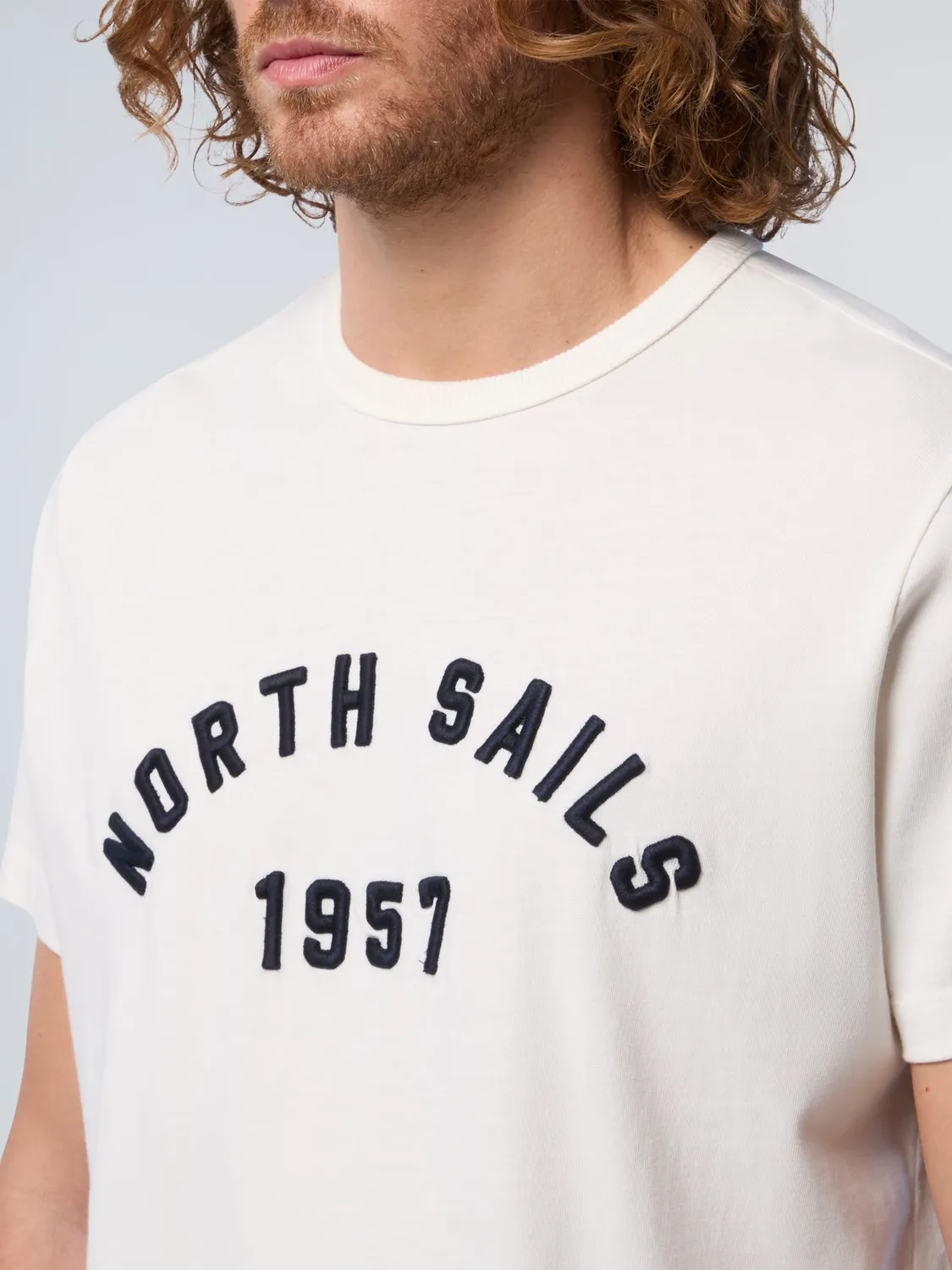 North Sails T-shirt délavé vintage coton bio épais
