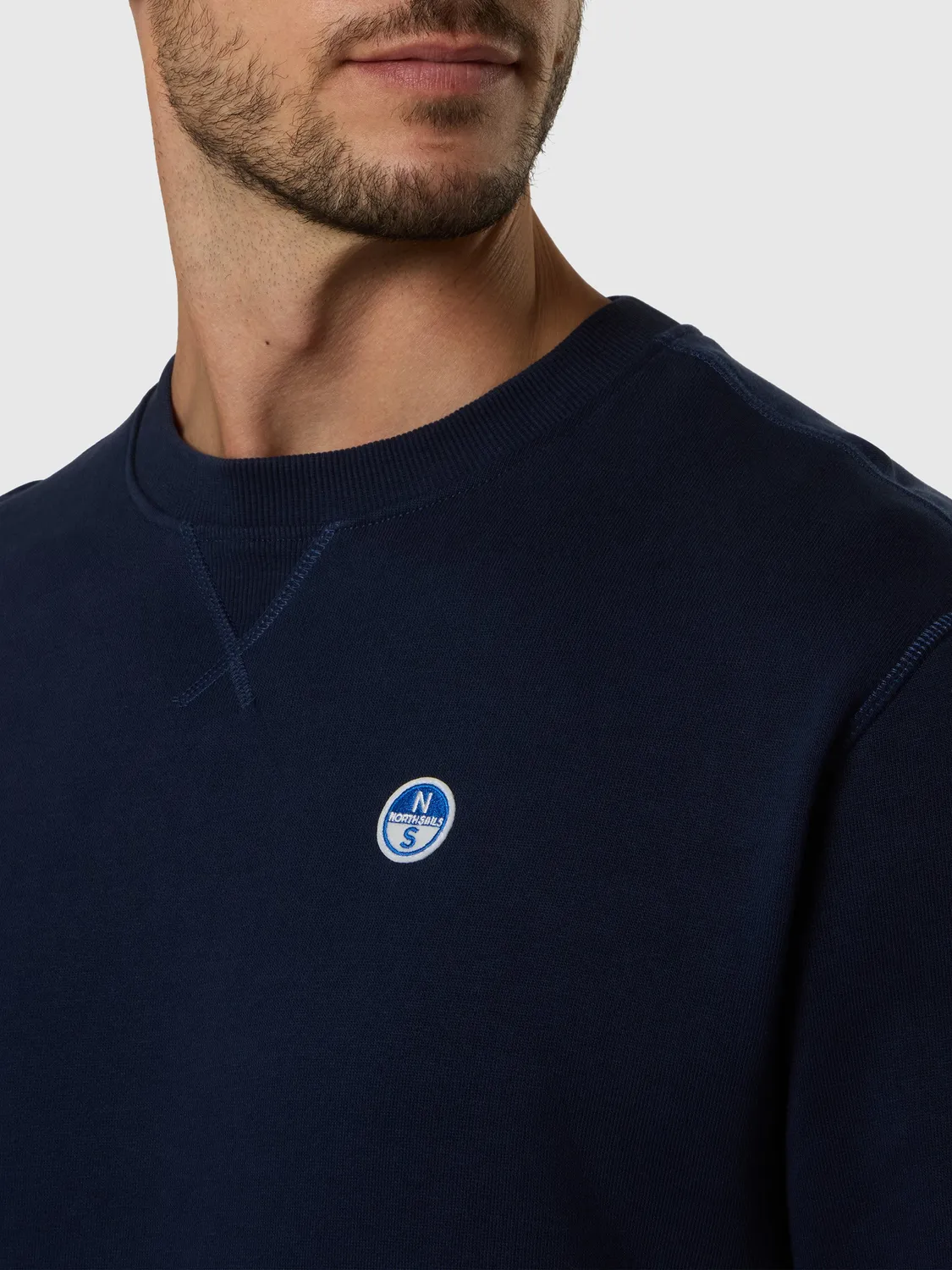 North Sails sweat logo patch espresso homme L