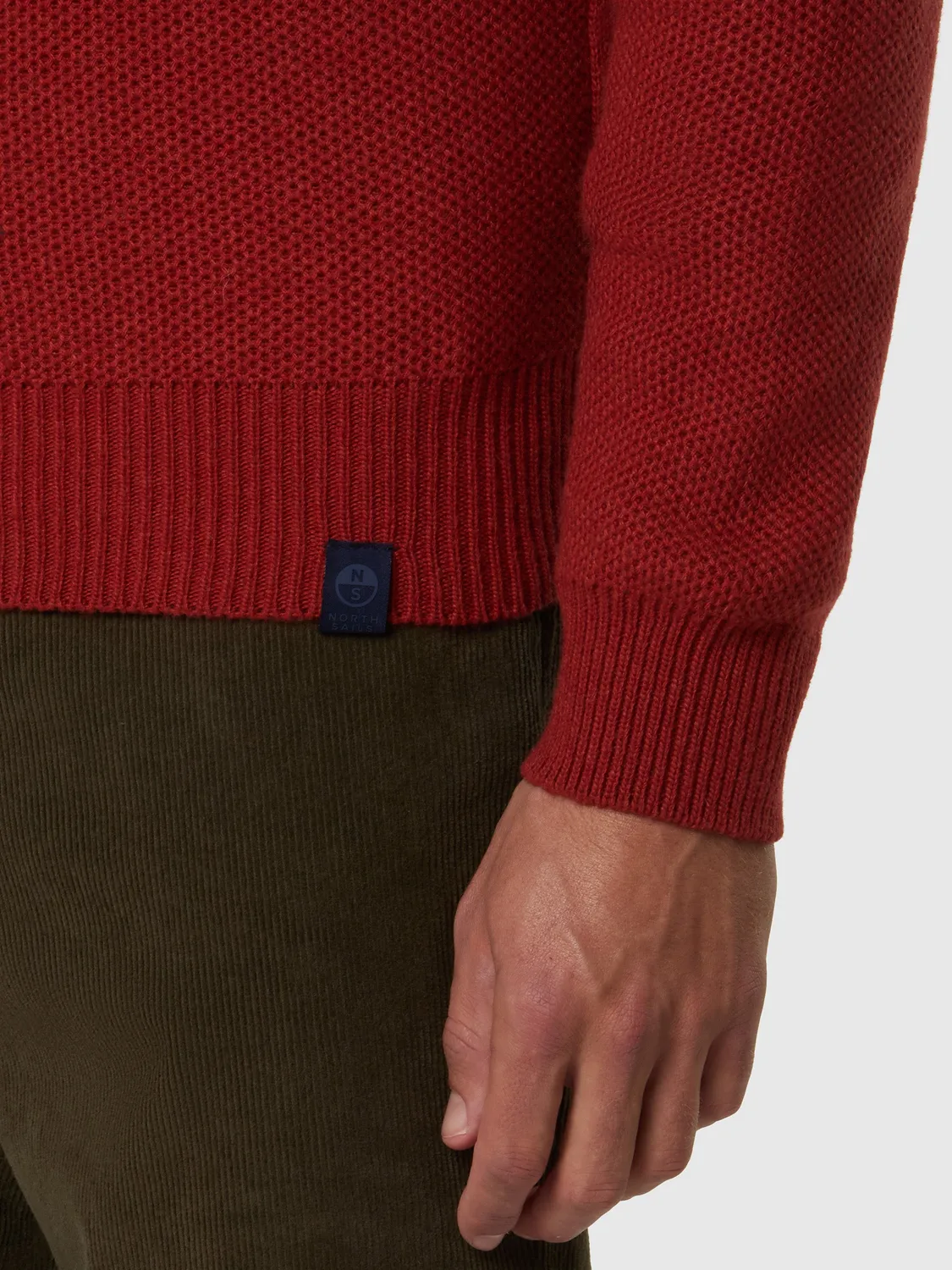 North Sails Honeycomb pull col rond homme marshmallow