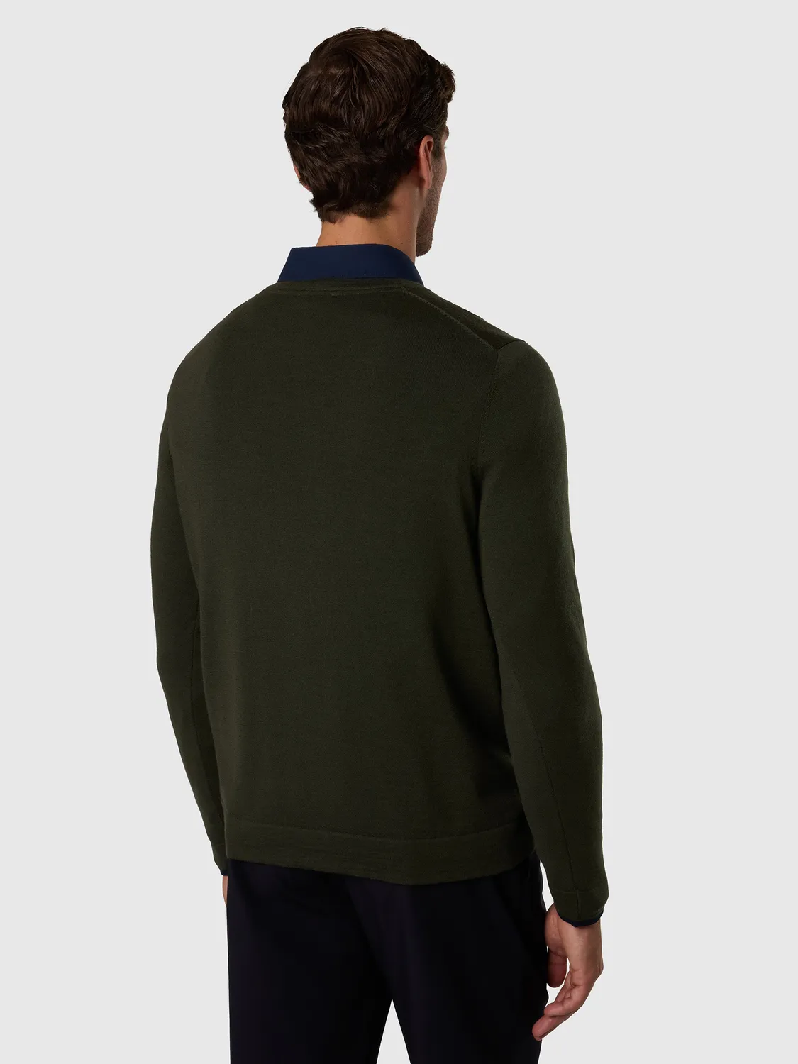 North Sails Merino pull col rond Forest night