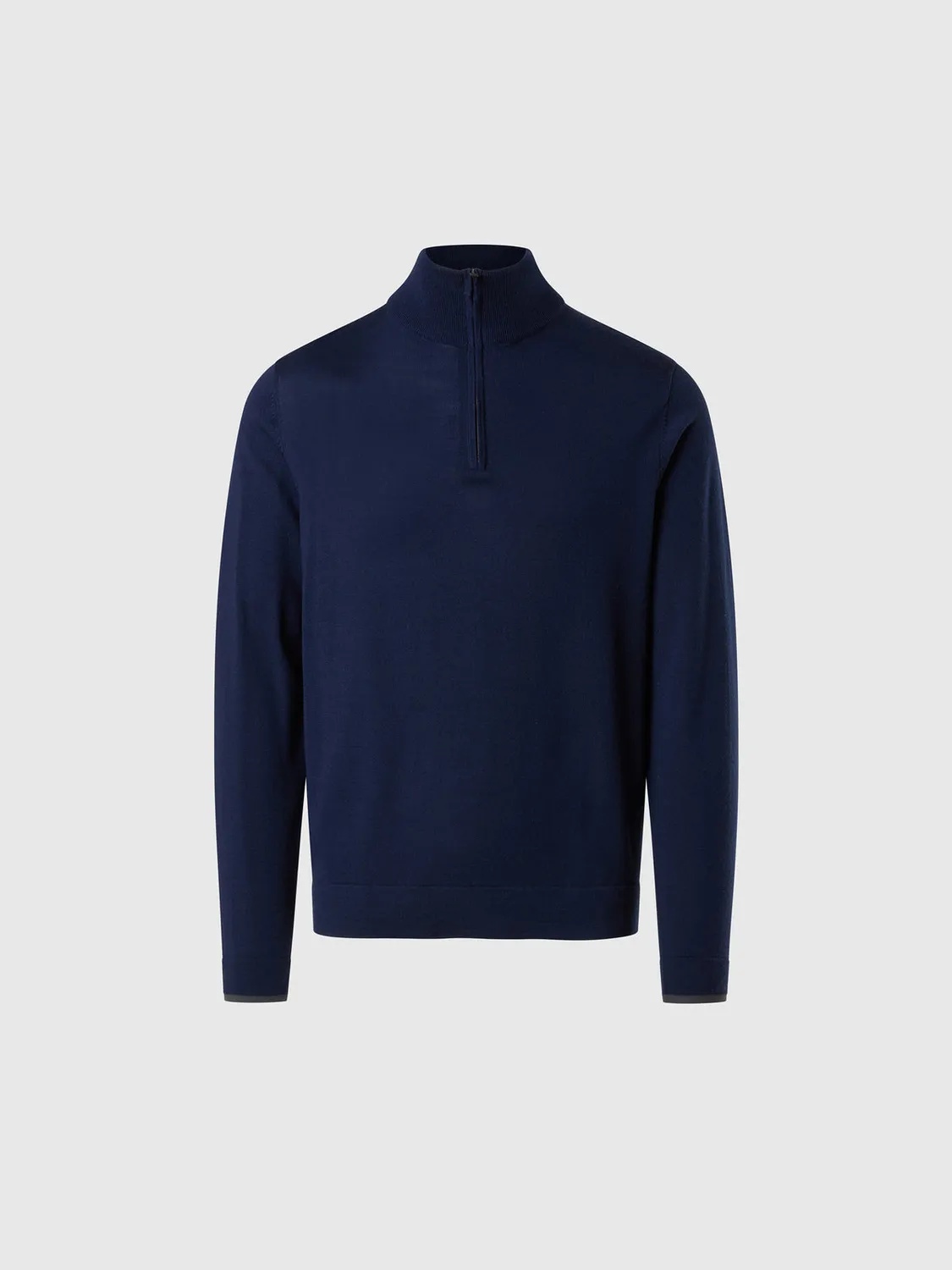 North Sails pull demi-zip mérinos fentes