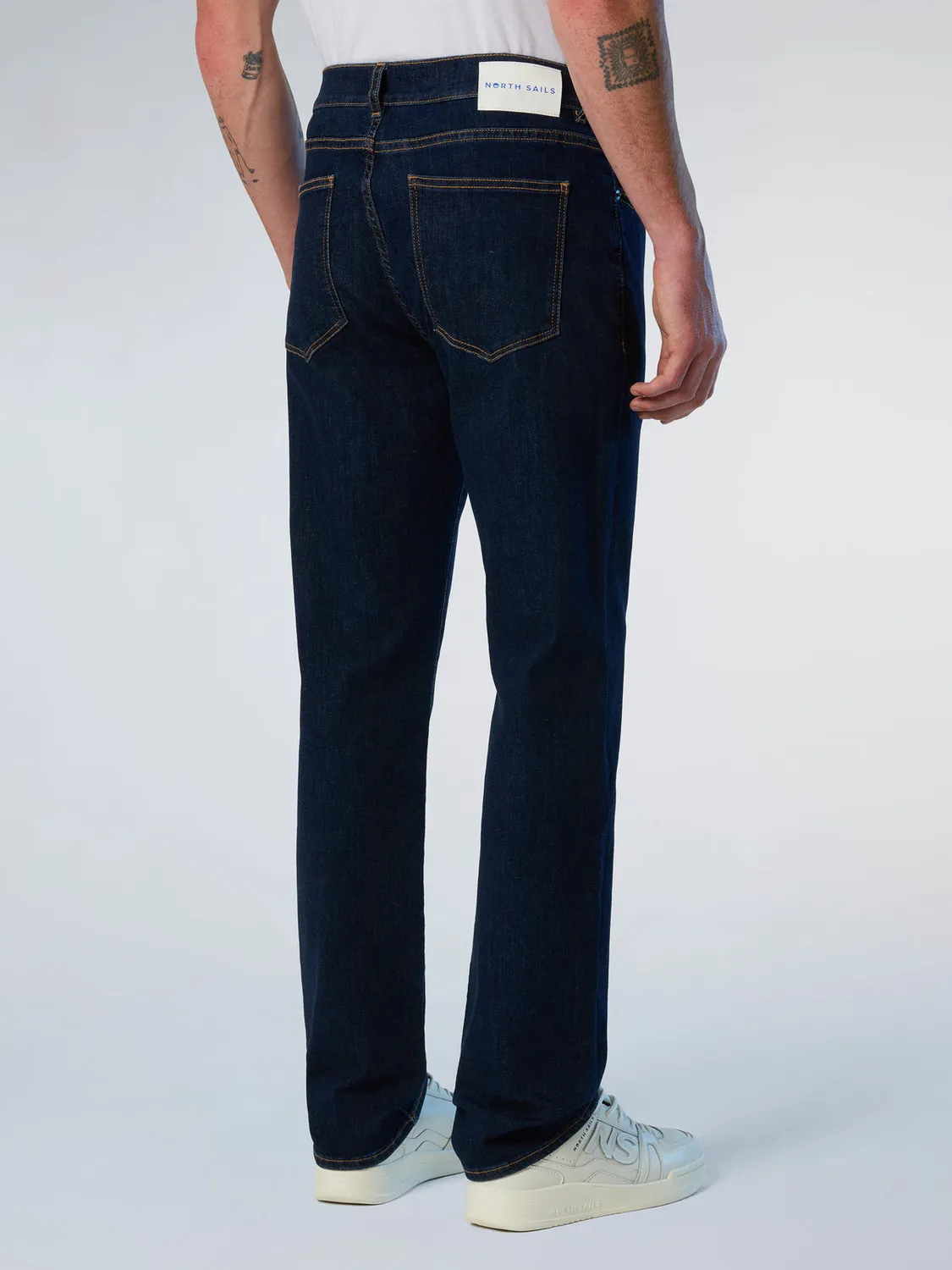 North Sails jean rayé denim recyclé taille mi-haute