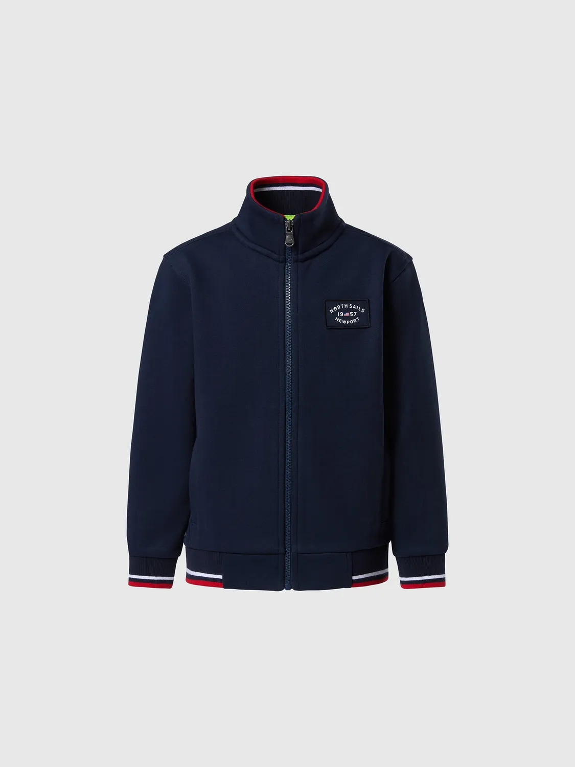 North Sails Newport sweat zippé col montant coton bio