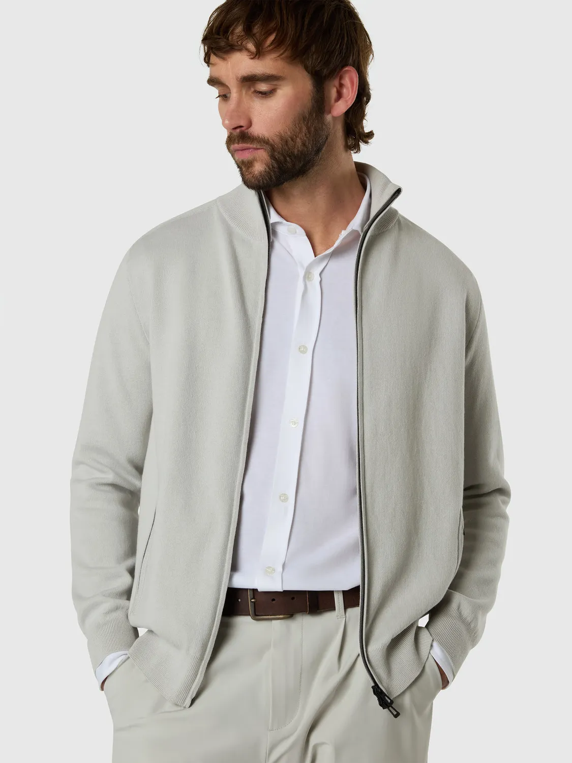 North Sails sweat zippé bonded coton bio