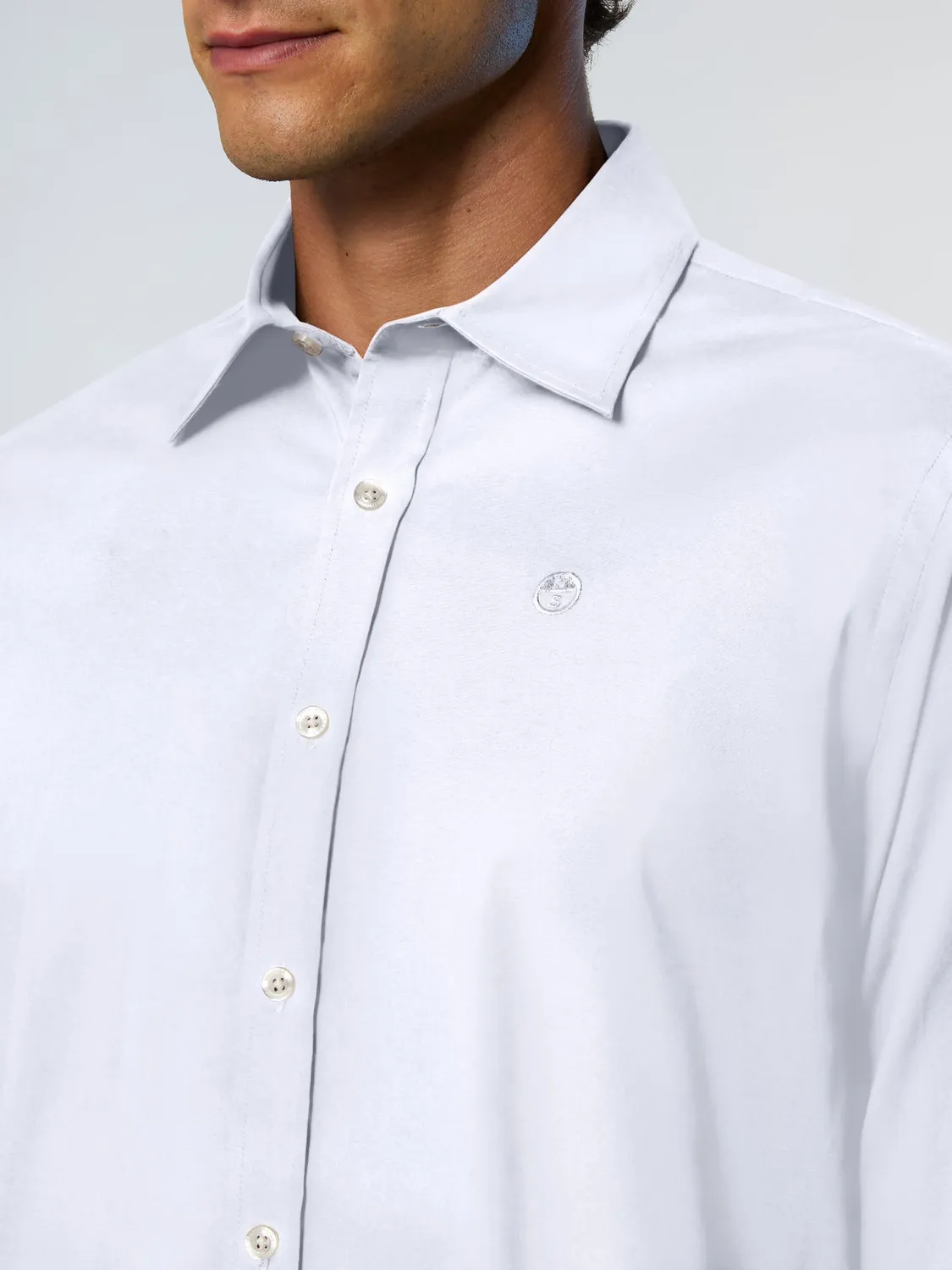 North Sails Stretch Poplin chemise manches longues coton bio