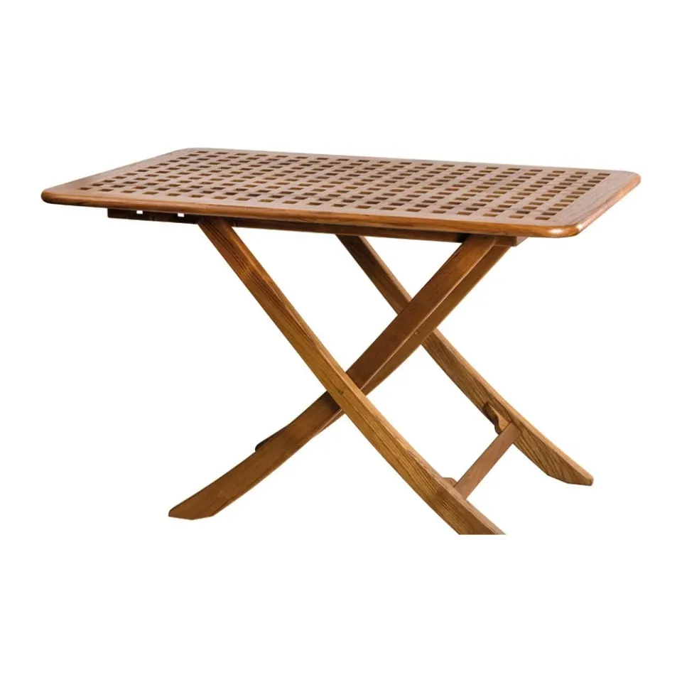 ARC table pliante teck 110x70 cm 3 hauteurs