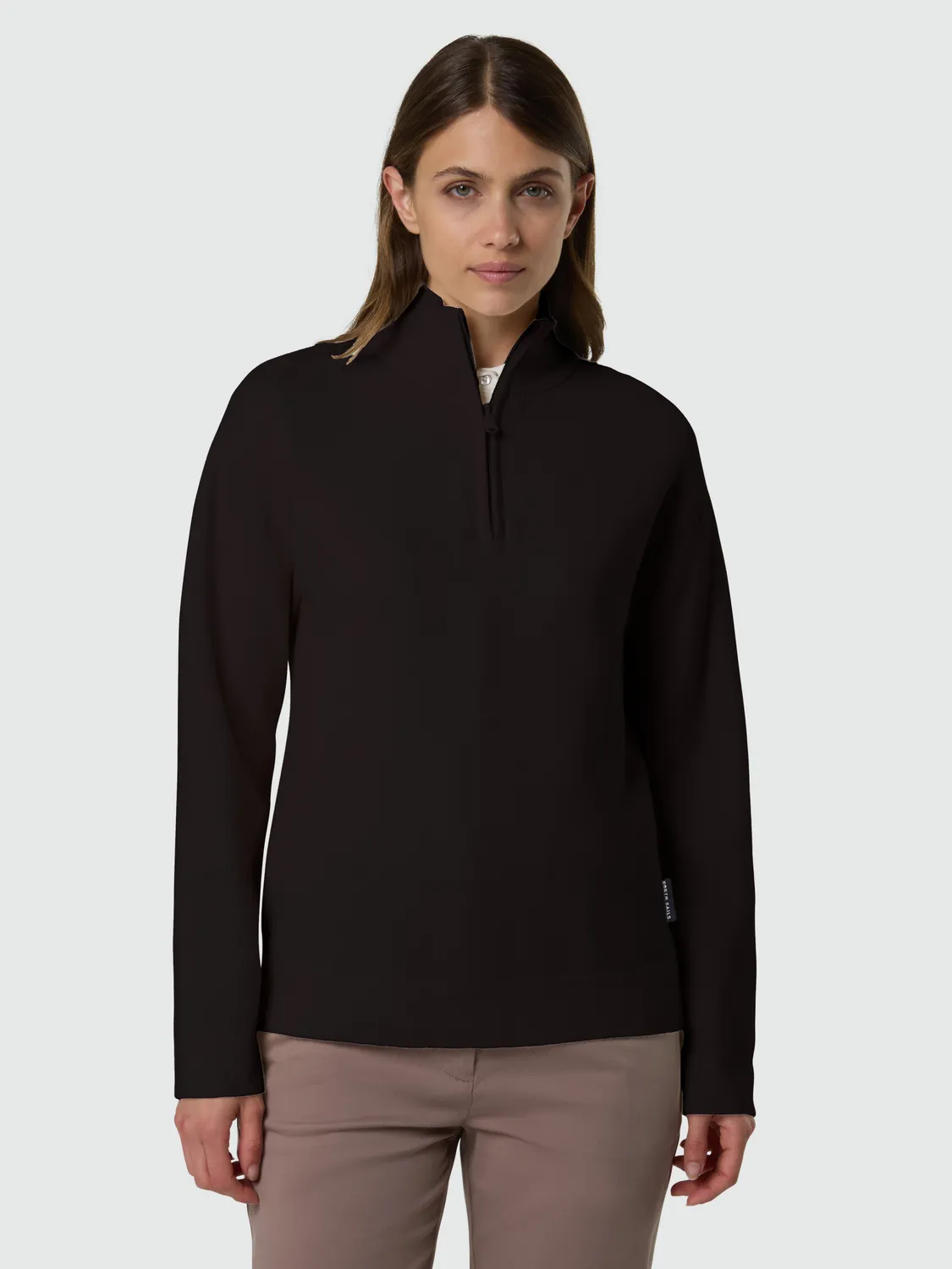 North Sails pull col montant laine-viscose blanc hiver