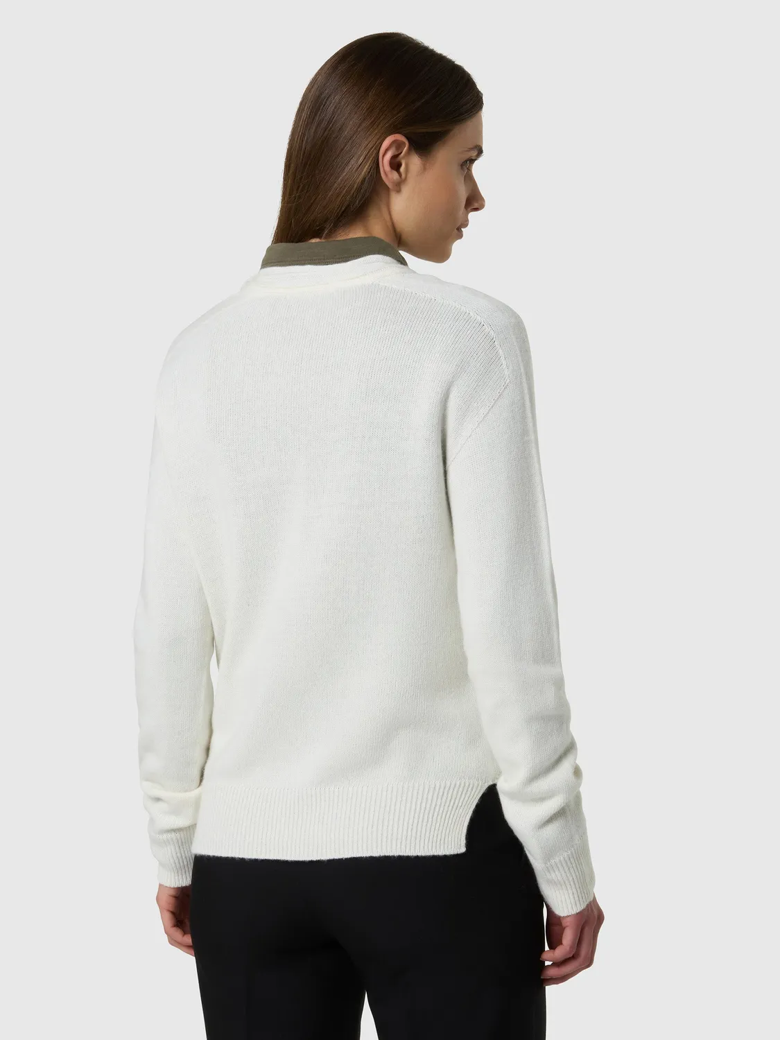 North Sails pull col V manches raglan Marshmallow femme