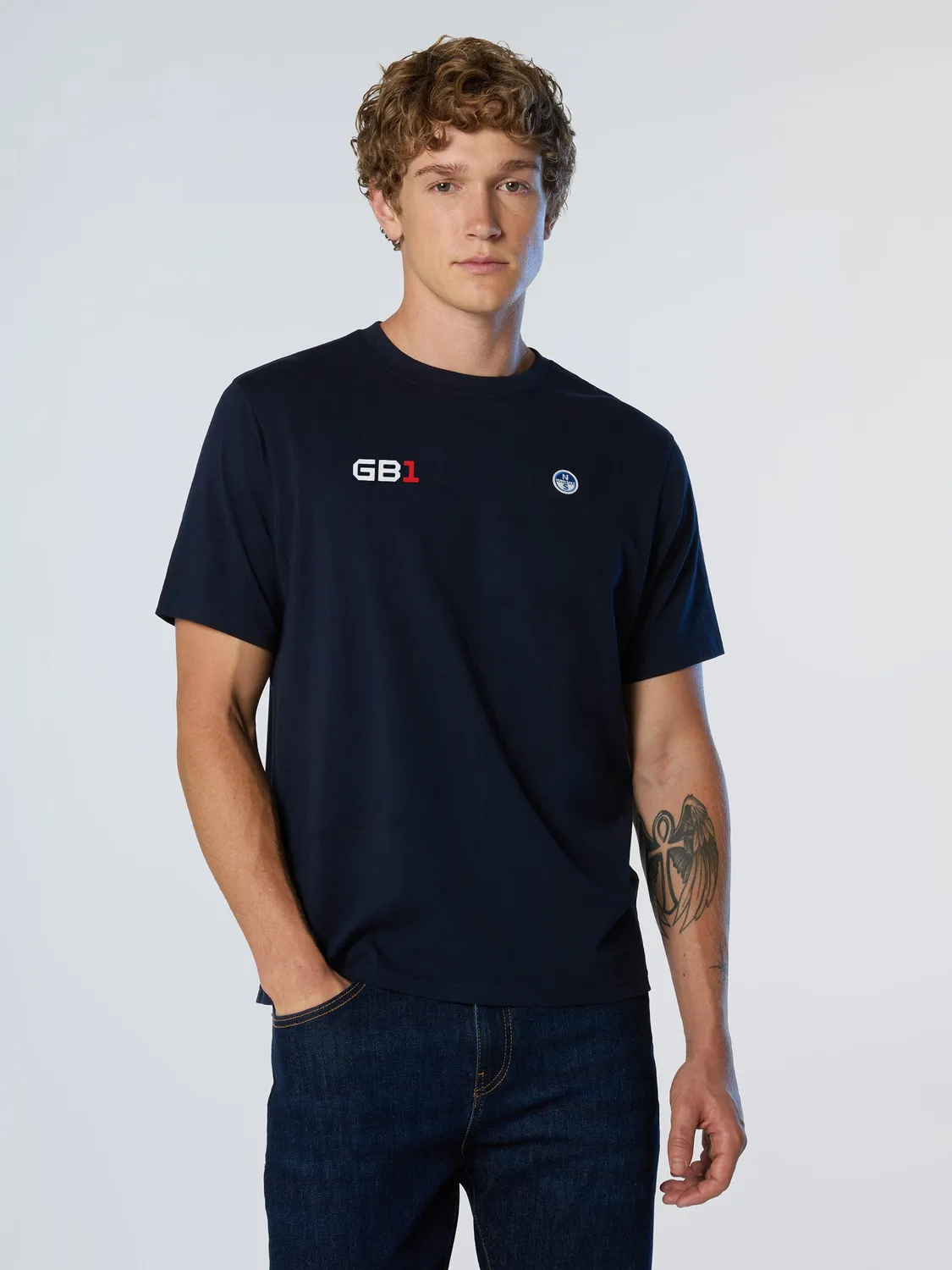 North Sails GB1 t-shirt col rond blanc coton