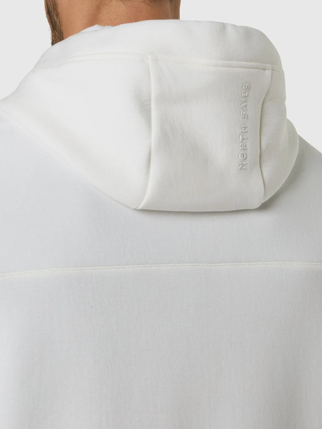 North Sails Piqué Scuba sweat demi-zip marshmallow