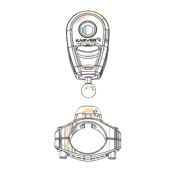 Karver KBS10 poulie articulée chandelier inox