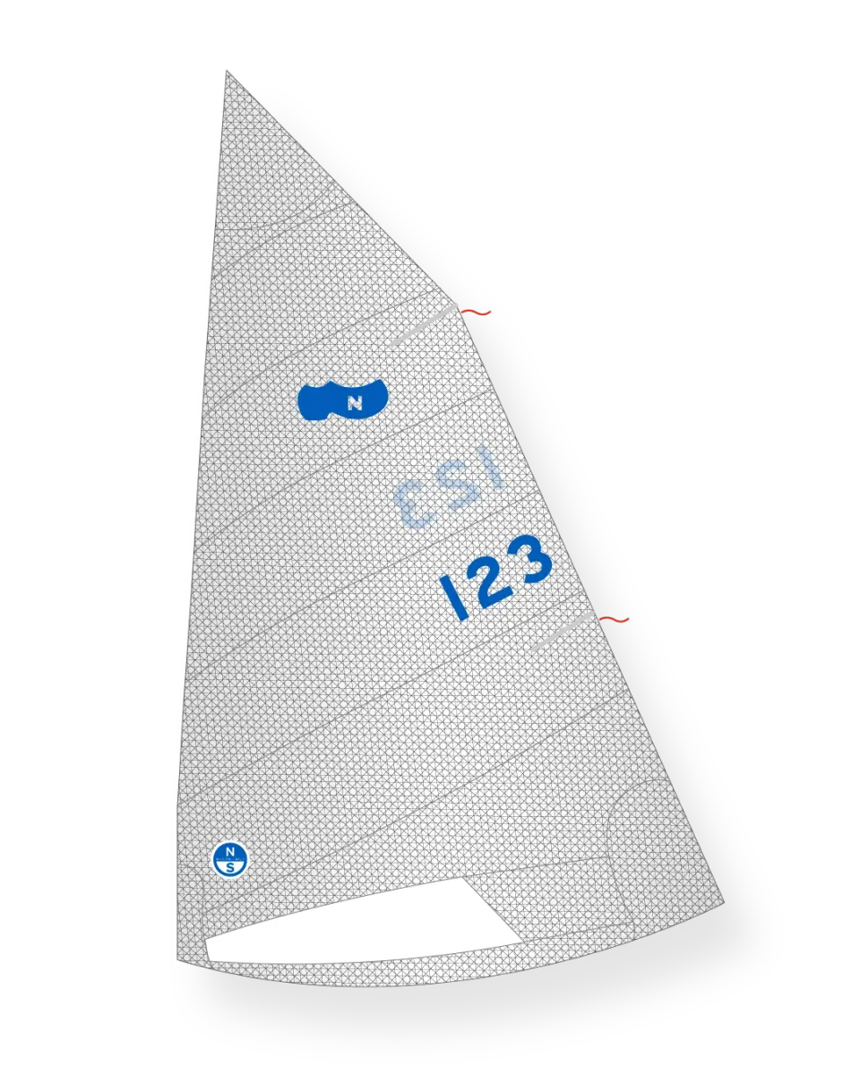 North Sails Sabot Naples DN-6 grand-voile Mylar grise