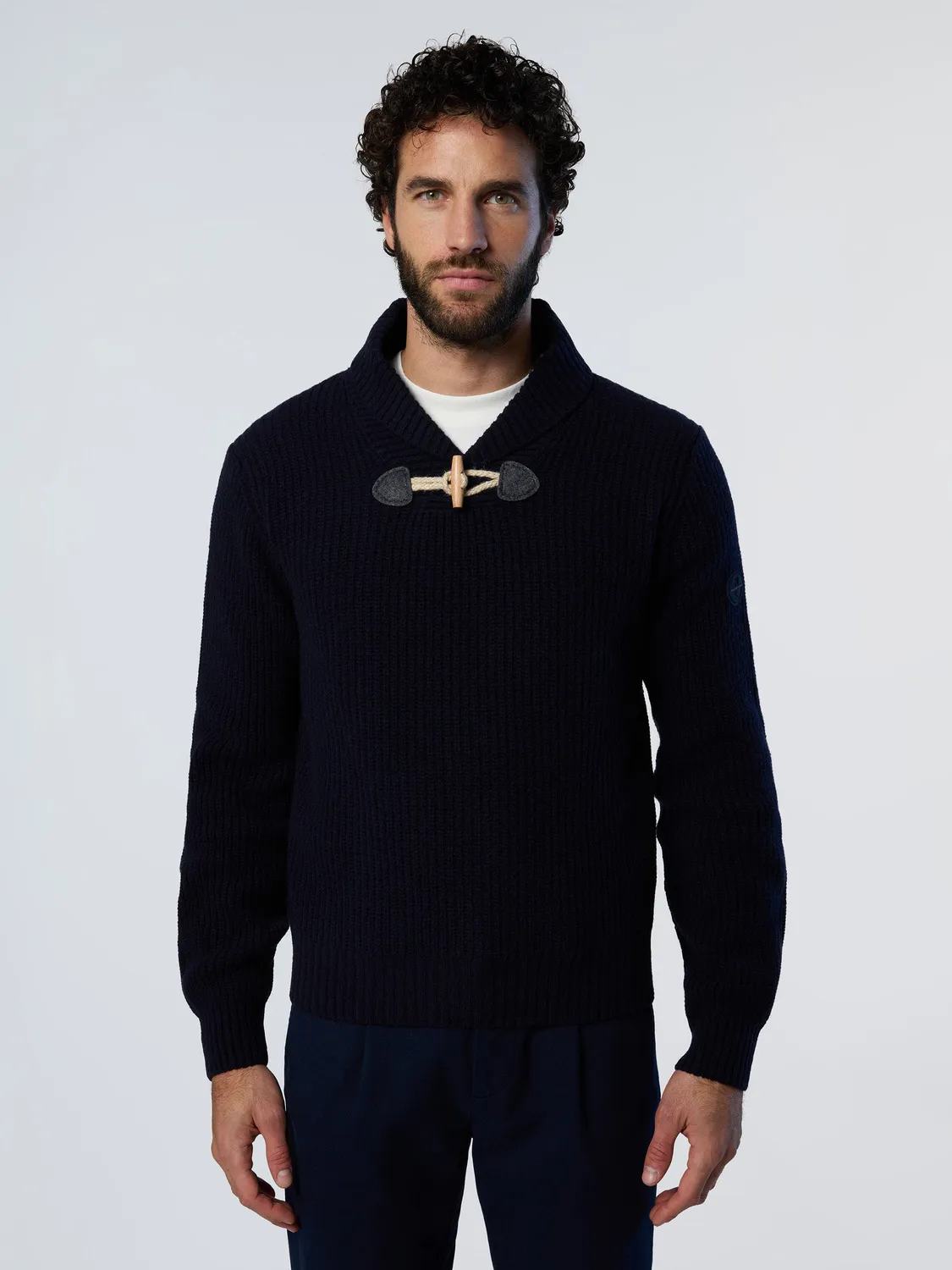 North Sails pull mérinos homme Marshmallow Navy