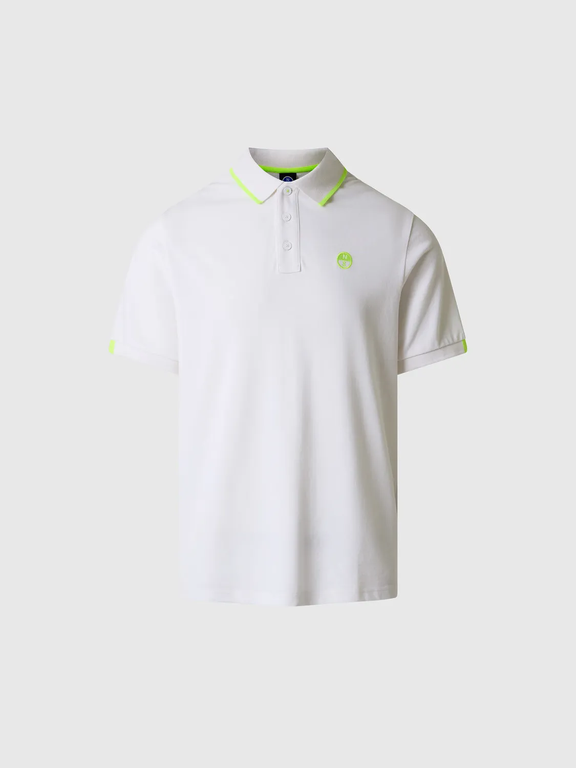 North Sails polo piqué coton bio accents néon homme