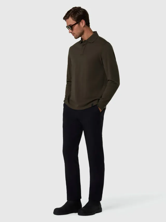 North Sails Interlock polo manches longues bleu marine