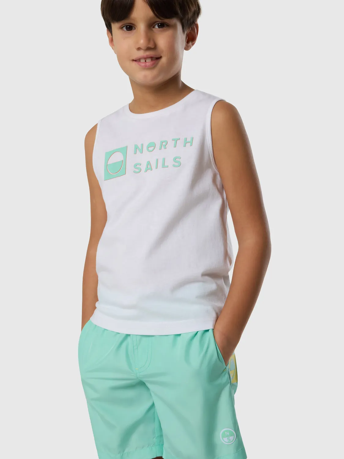 North Sails débardeur enfant logo relief coton bio