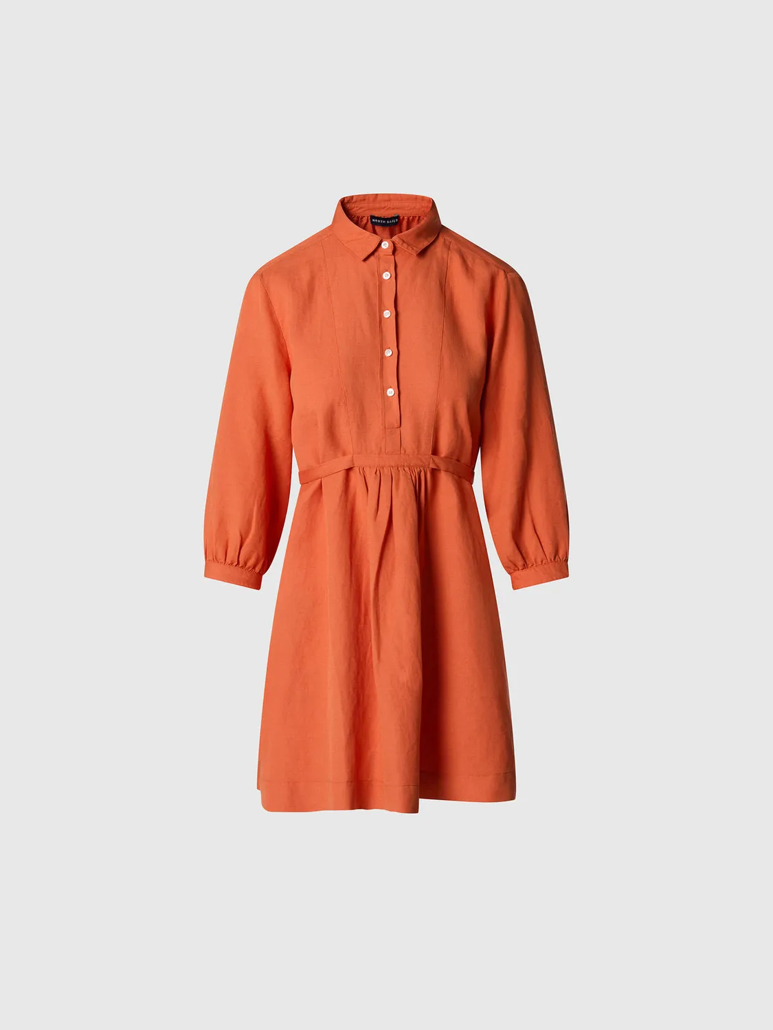 North Sails robe chemise courte à ceinture lin viscose