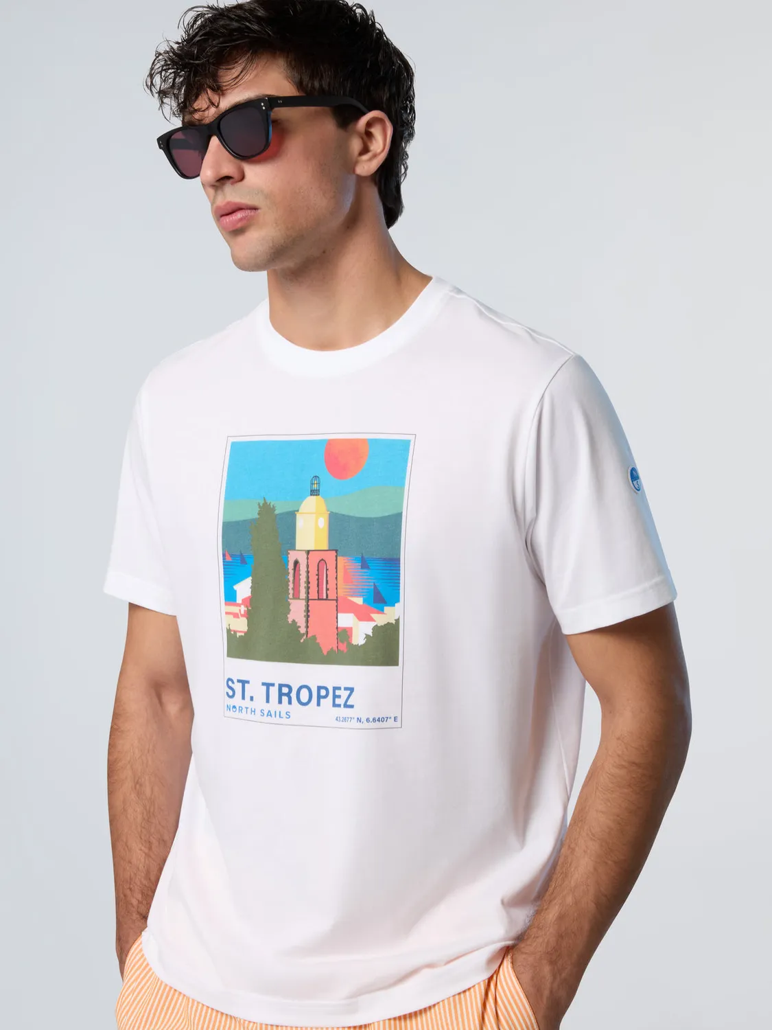 North Sails T-shirt coton bio print été col rond