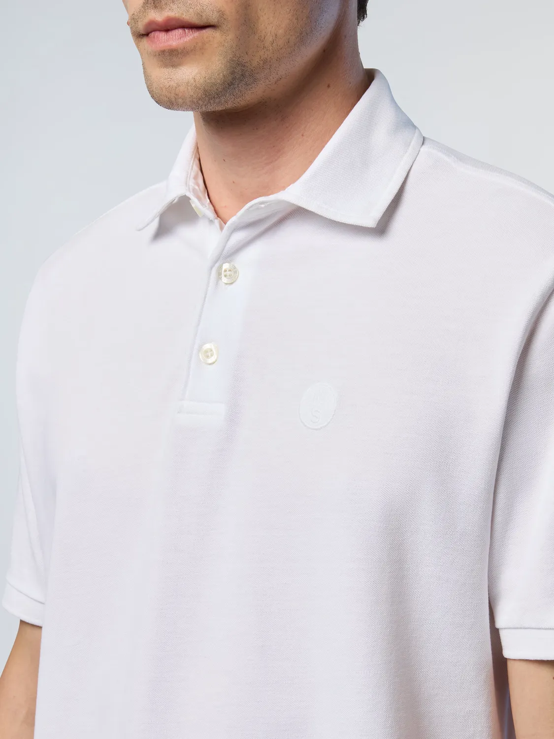 North Sails polo logo brodé homme blanc
