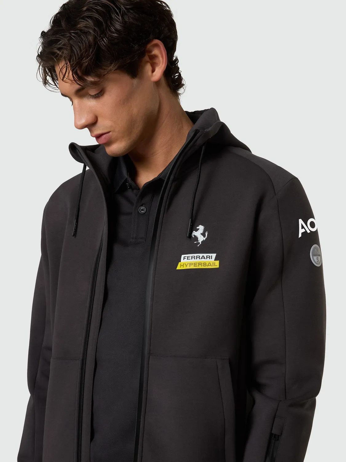North Sails Ferrari Hypersail sweat zippé gris violet