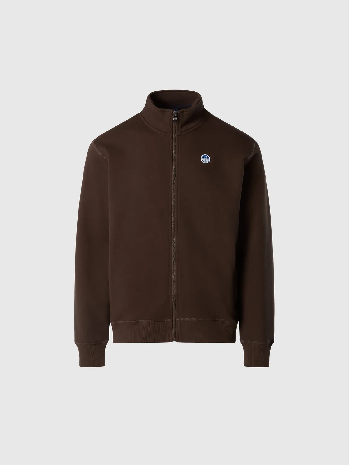 North Sails Full-zip sweatshirt with logo patch sweat zippé bleu marine