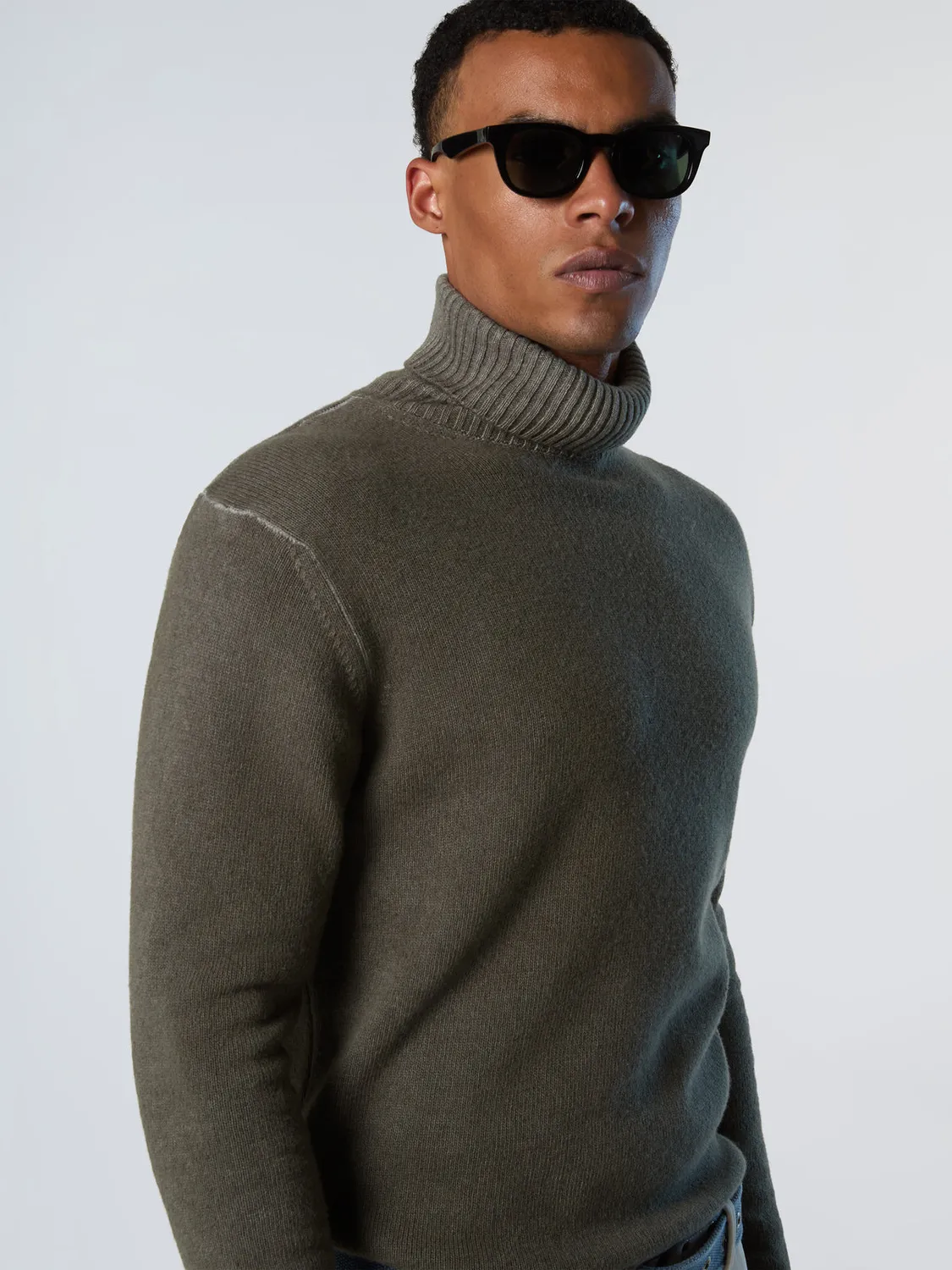 North Sails pull col roulé délavé nylon laine