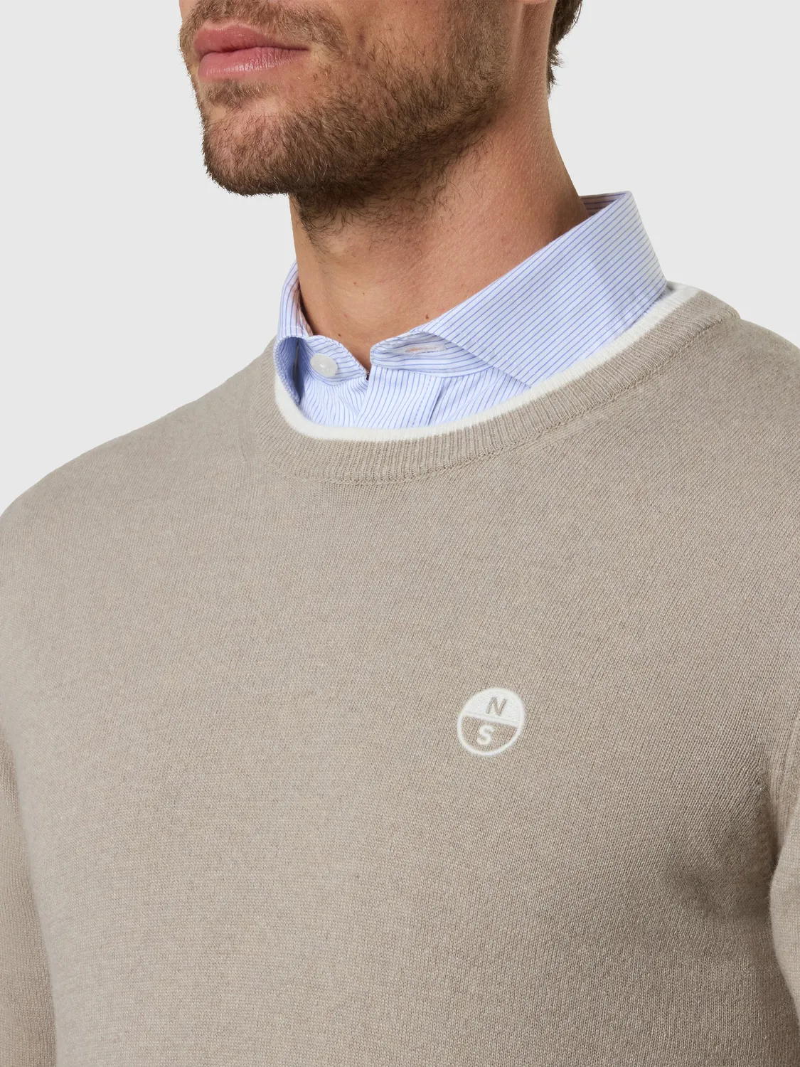 North Sails pull col rond mélange cachemire