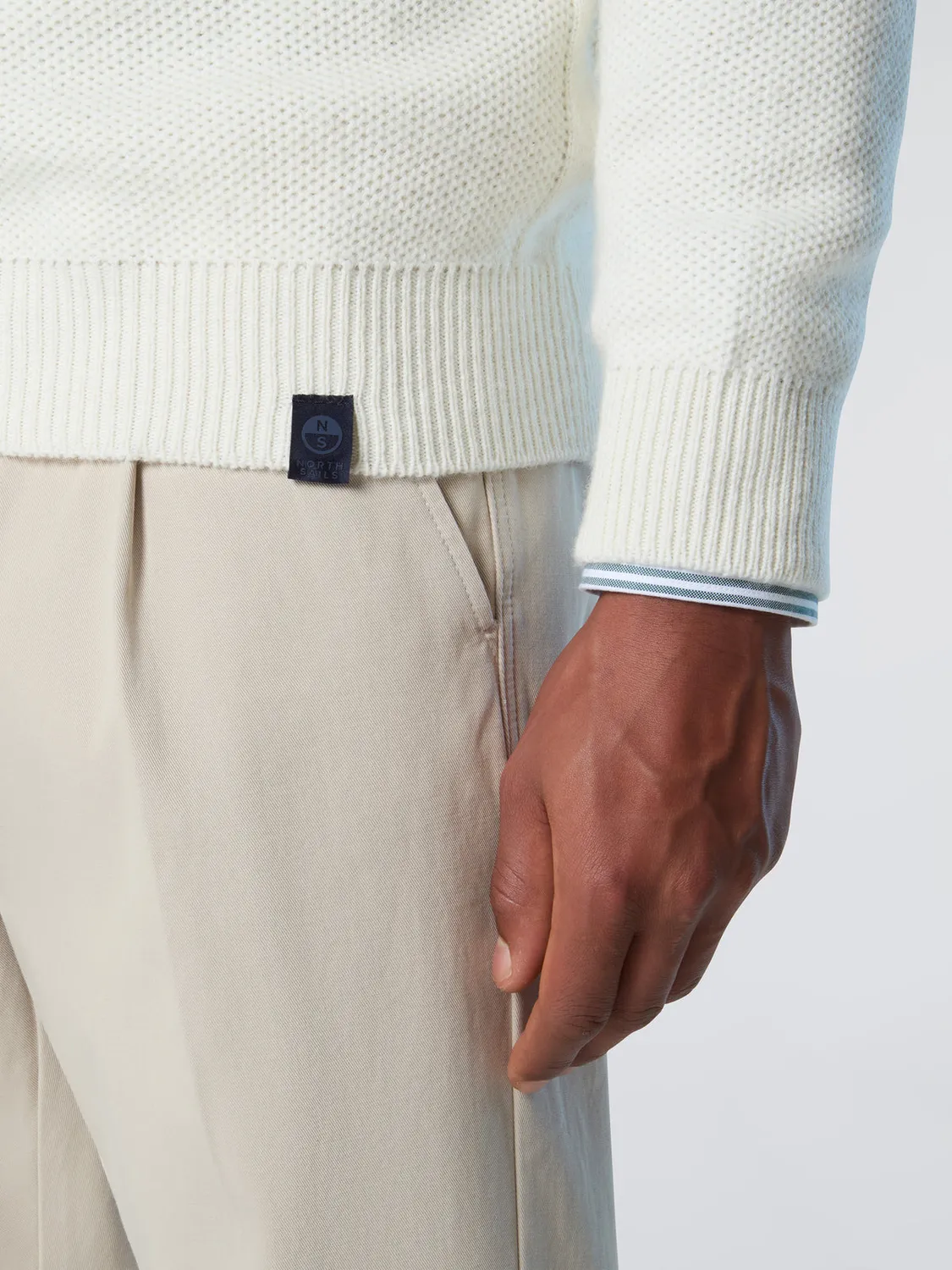 North Sails Honeycomb pull col rond nid d’abeille