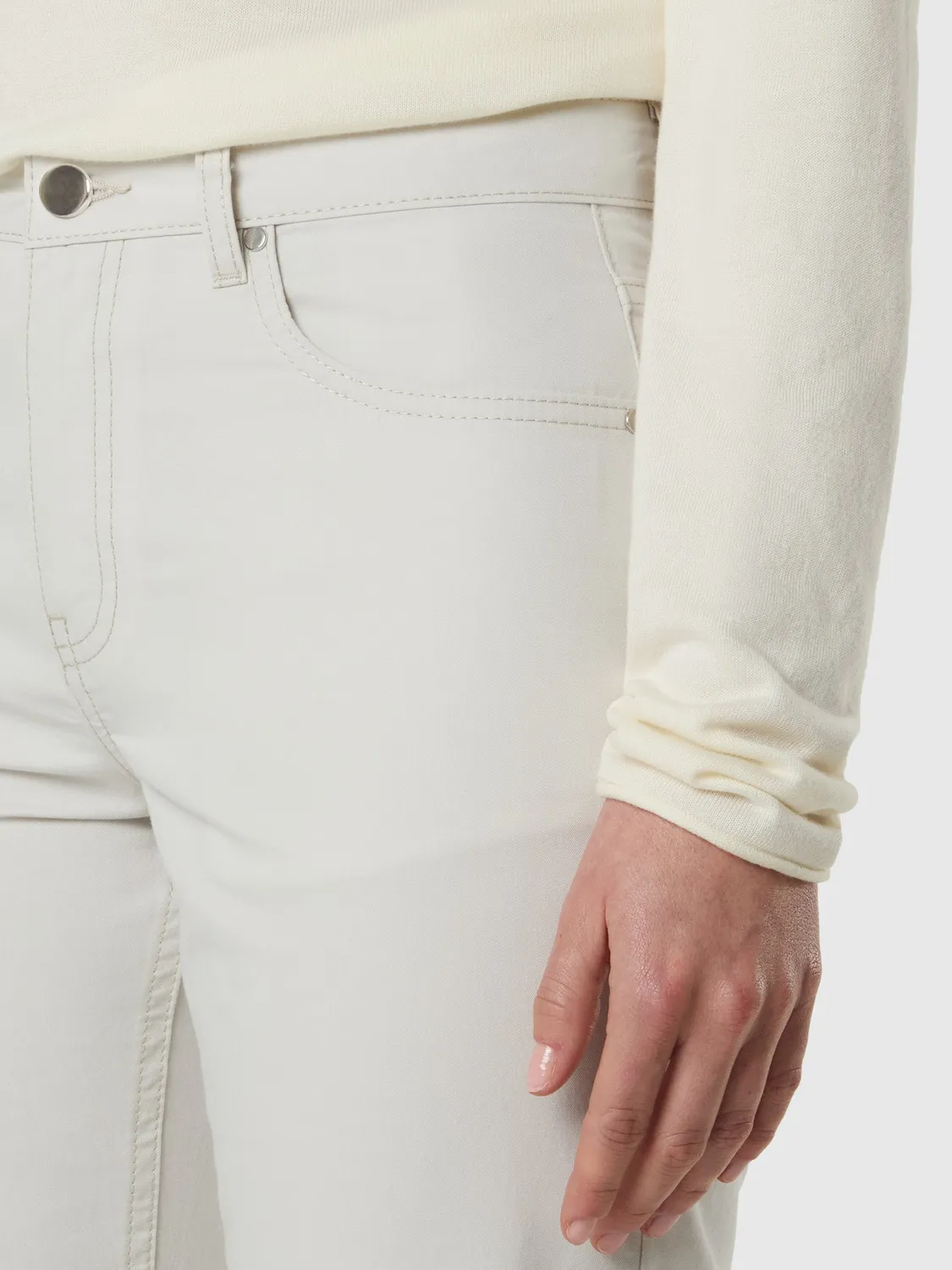 North Sails pantalon 5 poches coton Tencel Marshmallow