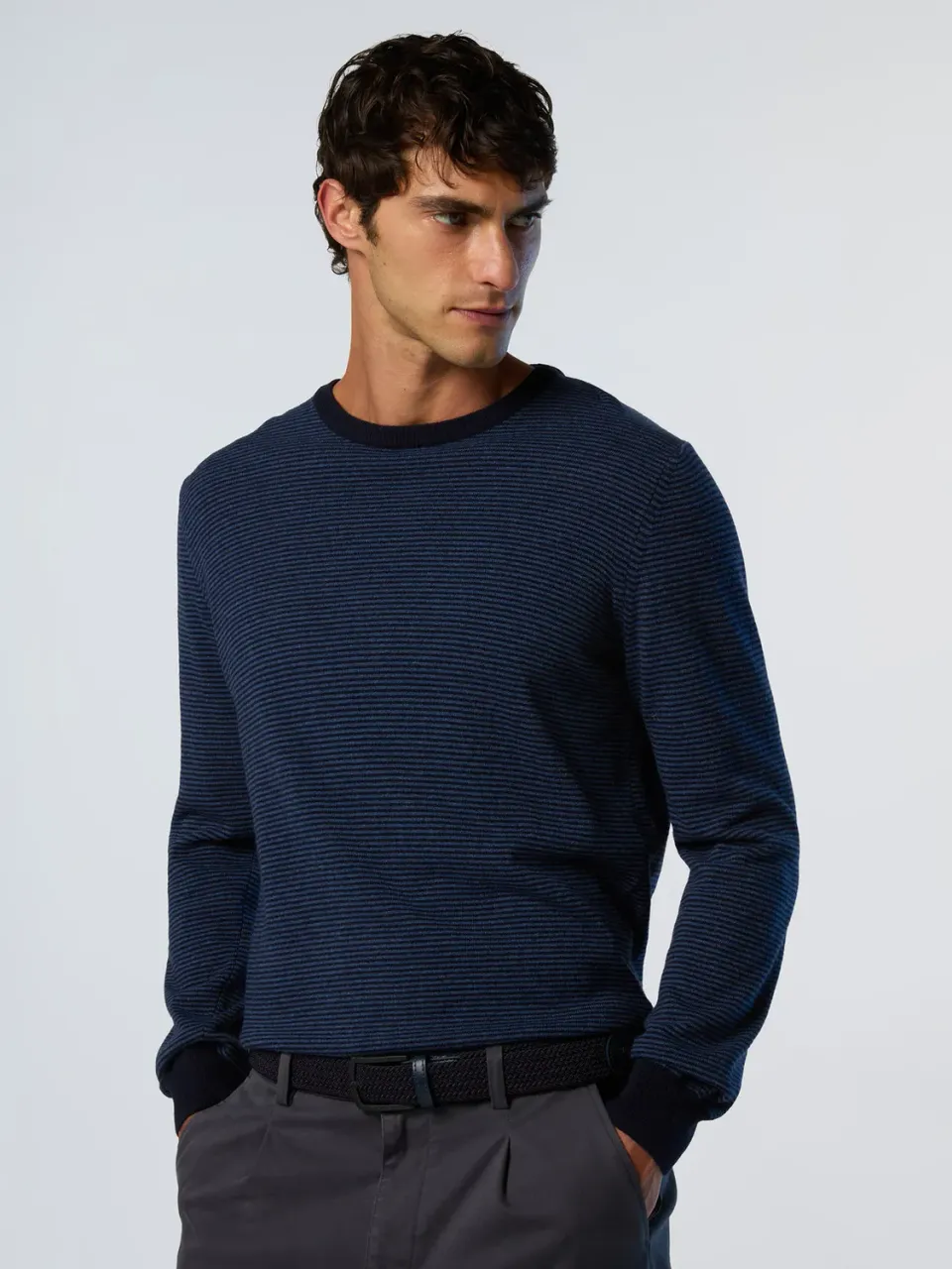 North Sails Rayé pull cachemire col rond homme
