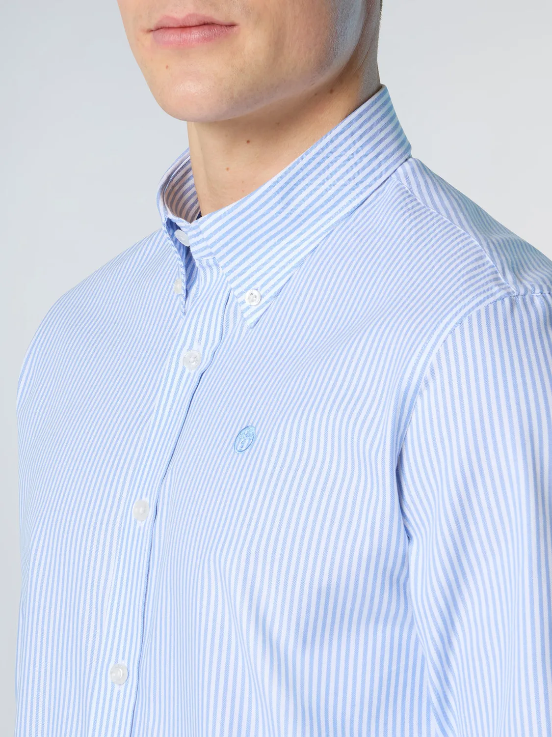 North Sails Oxford chemise rayée coton col boutoné