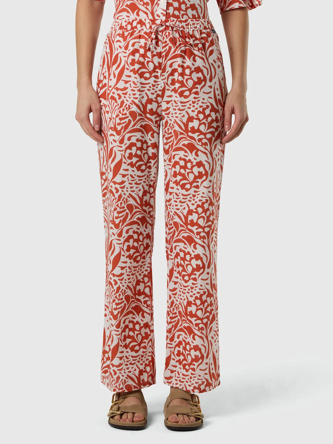 North Sails pantalon mousseline imprimé corail