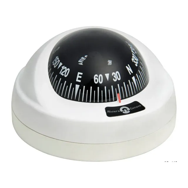 RIVIERA Aries compass black/white compas marine 65 mm