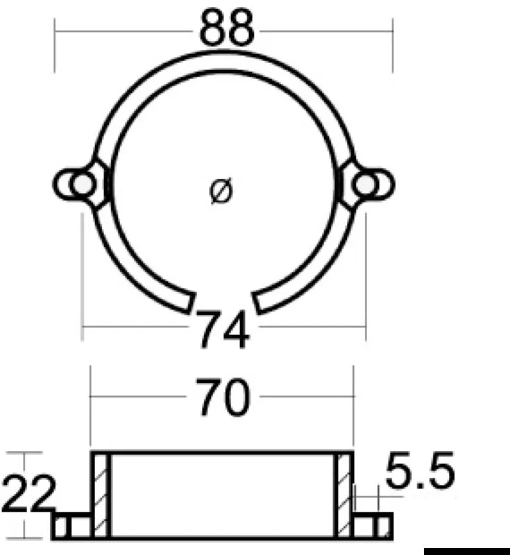 Tecnoseal Bravo I anode arbre magnésium Mercruiser