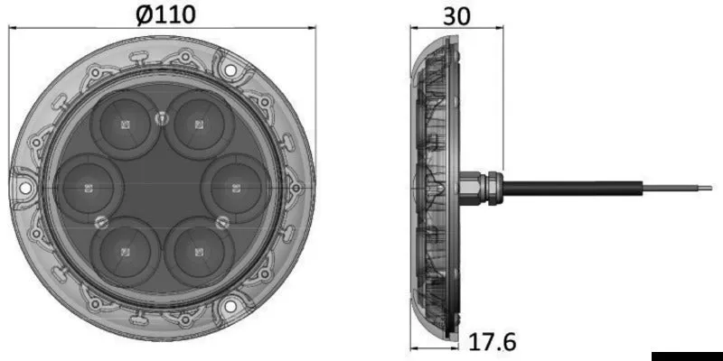 easysea Piranha P12 projecteur sous-marin LED blanc+bleu 8000 lm