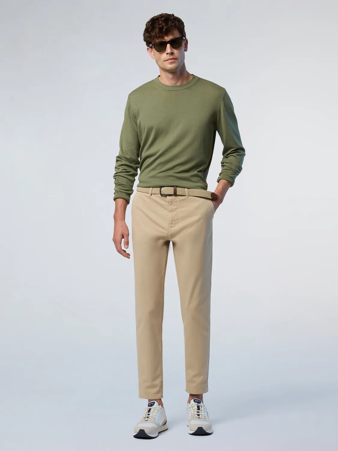 North Sails Logo pull homme vert marine