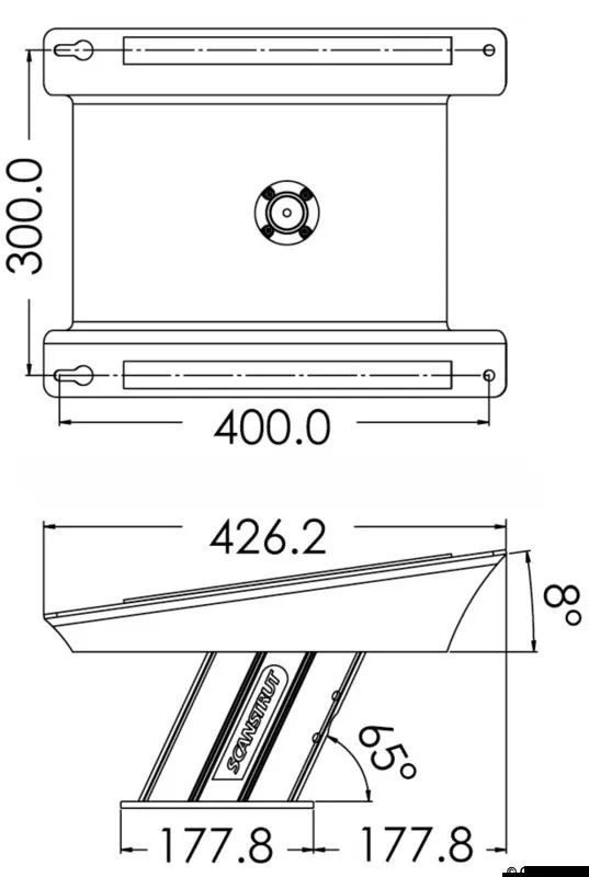 Scanstrut Power Tower support Starlink 150 mm blanc