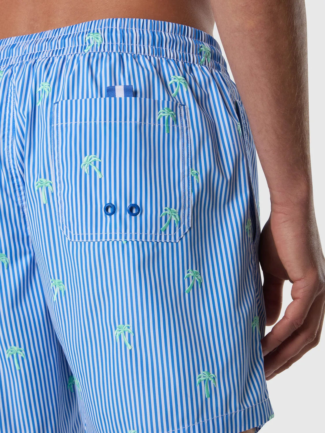 North Sails Short de bain rayures brodé combo 25