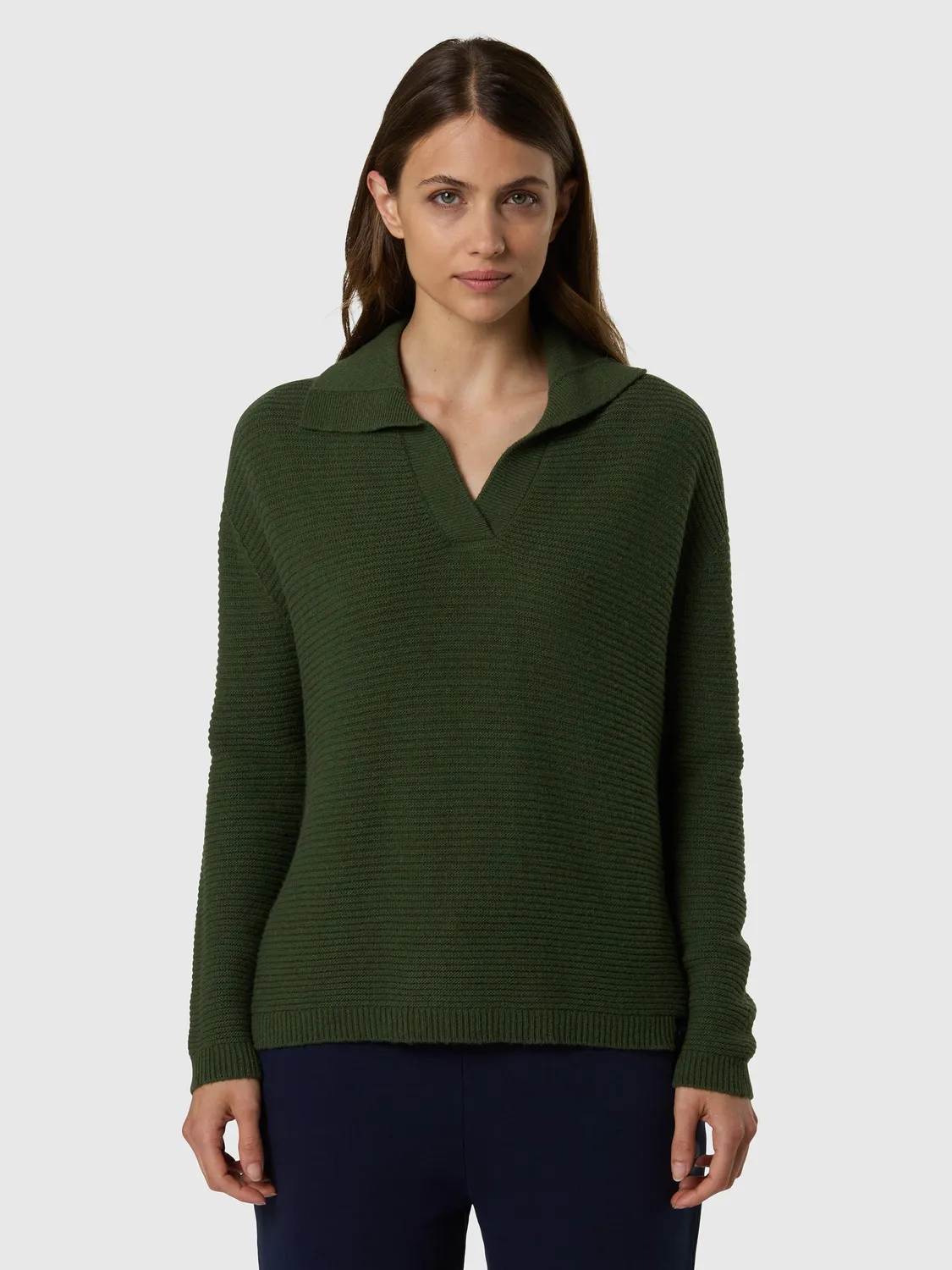 North Sails Mariner pull col montant femme vert lierre chaud