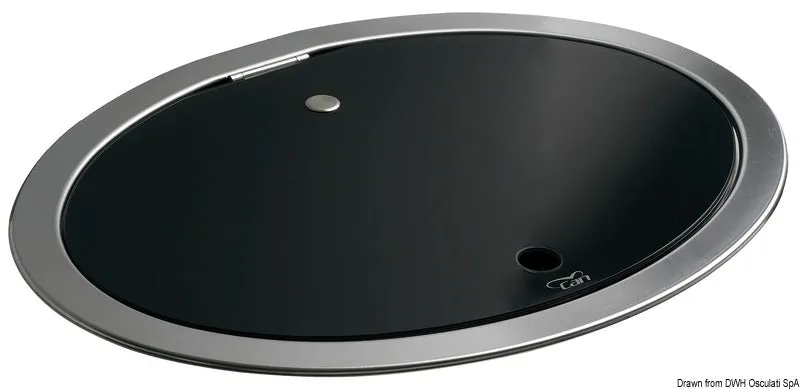 Can réchaud gaz 2 feux inox verre fumé 510x390 mm