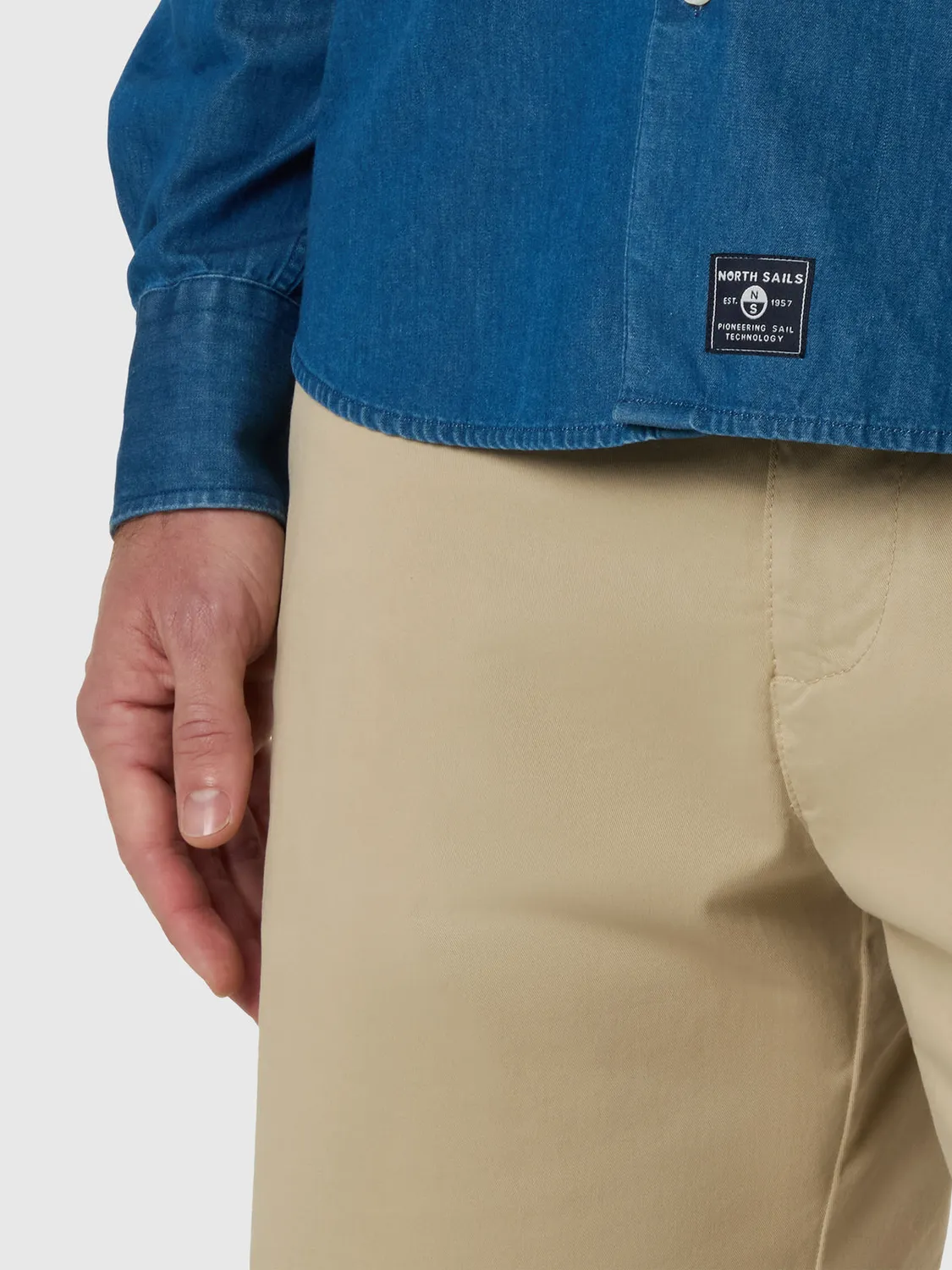 North Sails chemise denim col cutaway coton