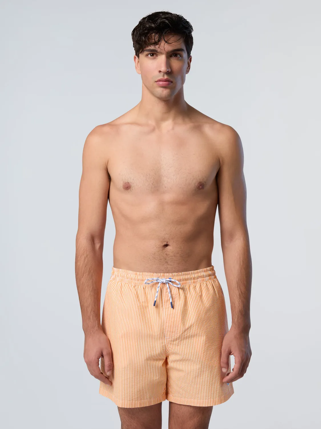 North Sails short de bain seersucker rayé coton