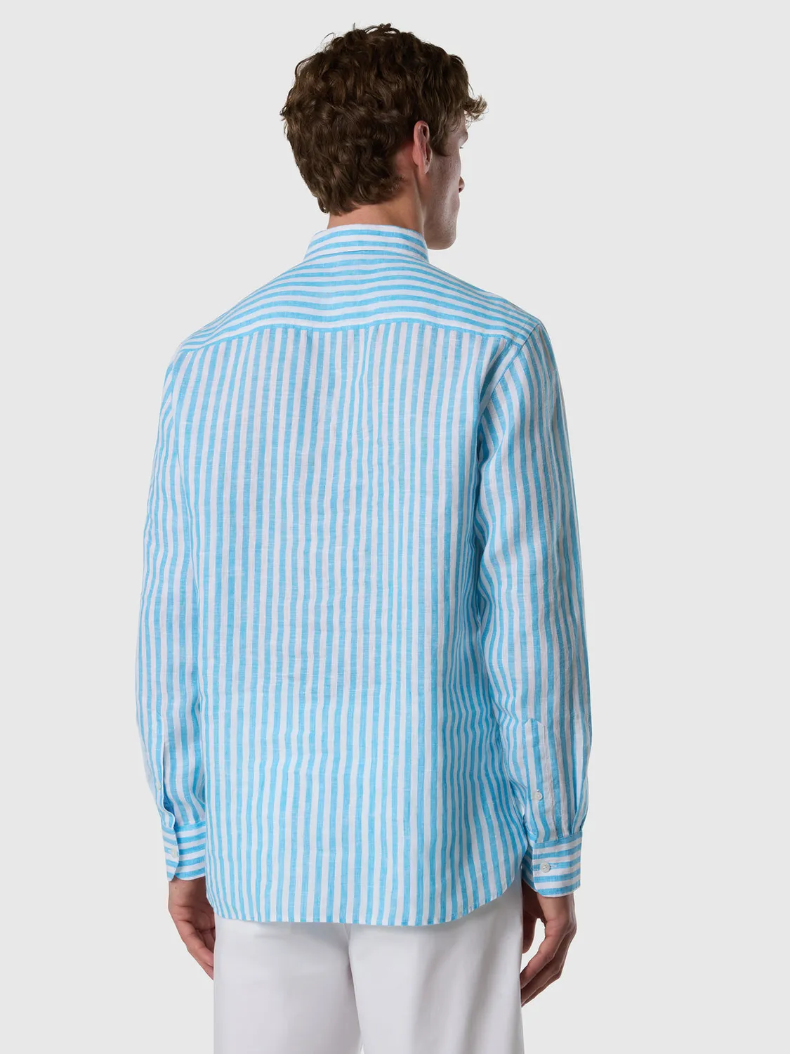 North Sails chemise lin rayée European Flax été