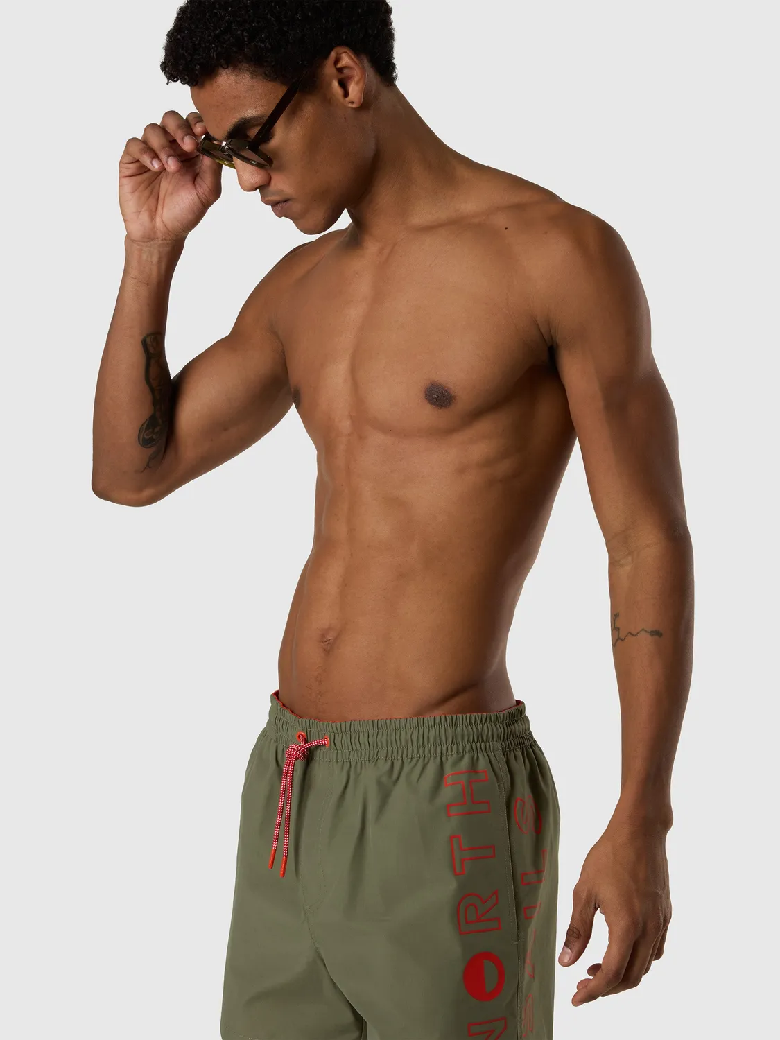 North Sails short de bain rayé homme vert