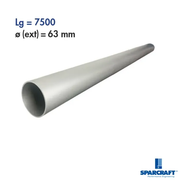 Sparcraft Tube tangon spi aluminium Ø63 x 7500 mm paroi 2,5 mm